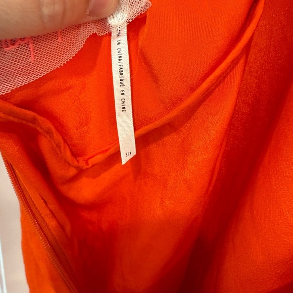 Free People sweet talkin red orange lace Jumpsuit size small - Picture 8 of 8